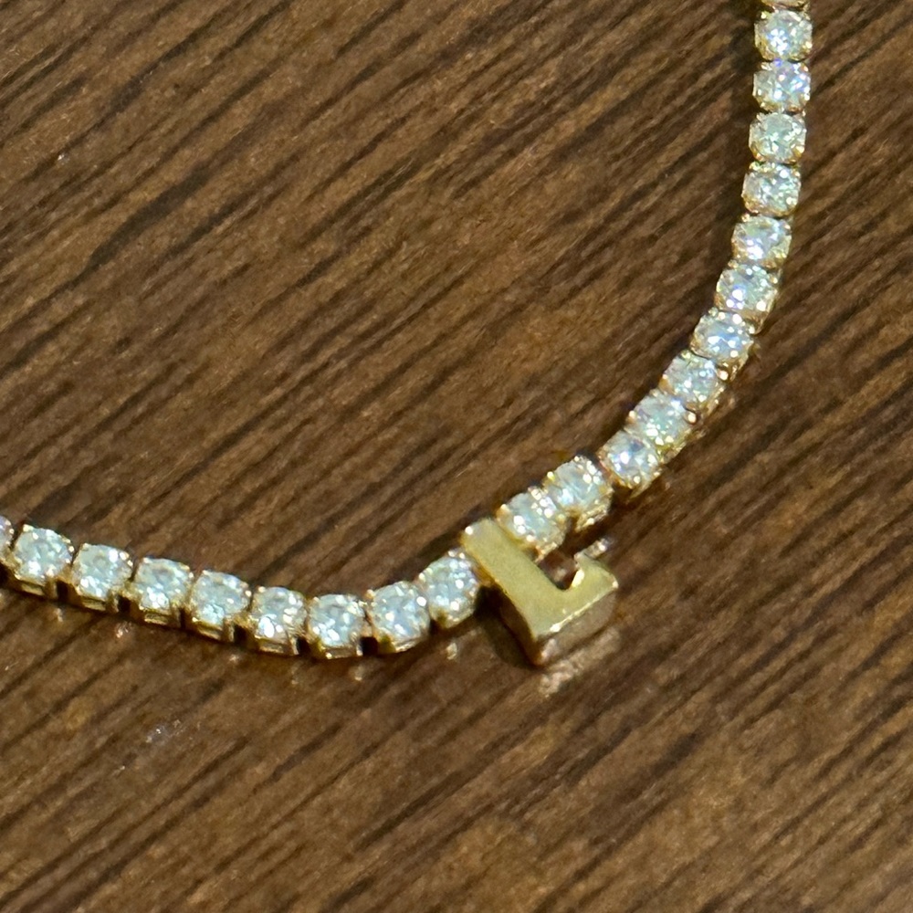 Monogram Pavé L Necklace